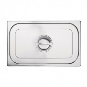 Couvercle en Inox Double - GN 2/1 Inox  - Vogue - Fourniresto