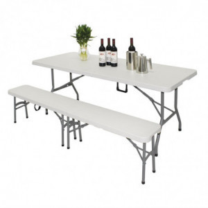 Table pliable au centre blanche 1829mm - Bolero - Fourniresto