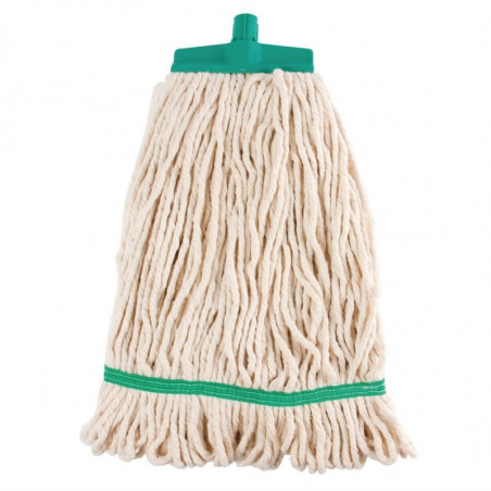 Broom mop head with green retaining band - Scot Young - Fourniresto