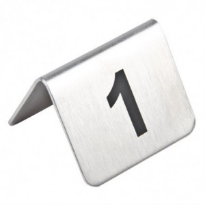 Stainless steel table numbers 1 to 10 - Olympia - Fourniresto