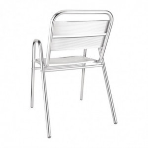 Stackable Aluminum Chairs - Set of 4 - Bolero - Fourniresto