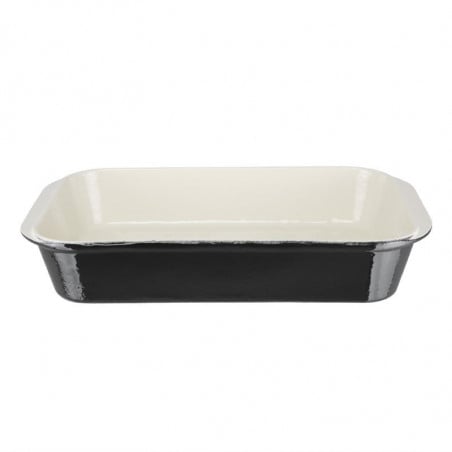 Roasting dish in black cast iron 405 x 250mm - Vogue - Fourniresto