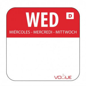 Soluble Labels For Food "Wednesday" - Box of 1000 - Vogue