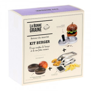 Kit Burger mit Burgerpresse, Burgerbrötchenformen und Pommes-Frites-Schneider - TELLIER