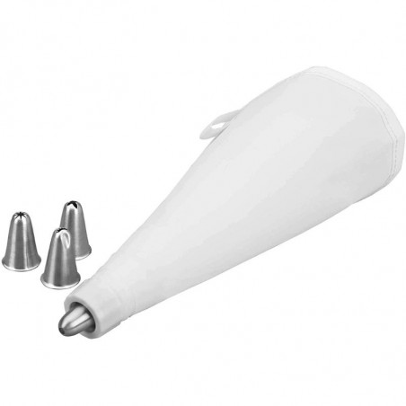 Silicone Pastry Bag + 4 Stainless Steel Nozzles - 20 cm - Lacor