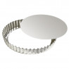 Runde gewellte Tarteform mit herausnehmbarem Boden - Weißblech - Ø 280 mm - TELLIER