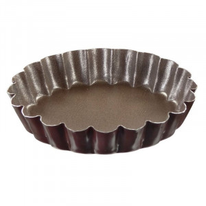 Runde geriffelte Tartelette-Form - Ø 100 mm - Set mit 6 - TELLIER
