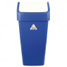 Blue Polypropylene Swing Lid Bin 50 L - Scot Young - Fourniresto