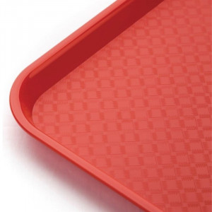 Red Plastic Fast Food Tray - Olympia KRISTALLON - Fourniresto