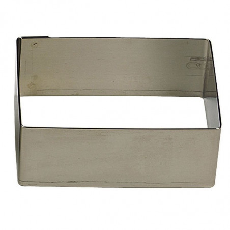 Stainless Steel Rectangular Nun Mold - 90 x 35 mm - Tellier