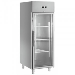 Positive Glas-Kühlschrank 650 L Umluftkühlung