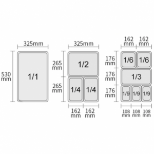 Bac Gastro GN 1/1 Inox - Tiefe 100 mm - 14 L - HENDI