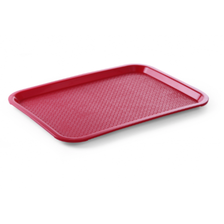 Plateau Rectangulaire Fast Food - Petit Modèle 265 x 345 mm - Rouge