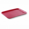 Rectangular Fast Food Tray - Large Size 450 x 350 mm - Red - Red