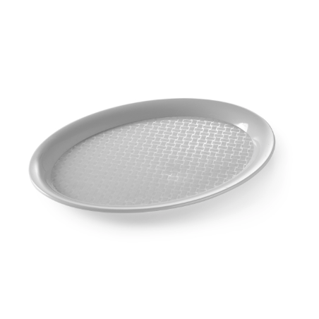 Oval Fast Food Serving Tray - Gray