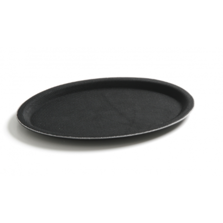 Oval Fast Food Serving Tray - Black