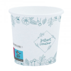 "Instant Sweetness" Printed Cardboard Cup - 10 cl - Pack of 50