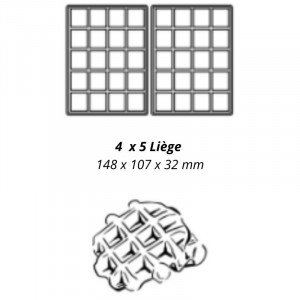 Professional Waffle Maker with 180° Opening - Left Right Tilt - 4 x 5 Waffles