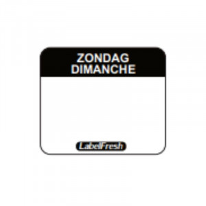 Etiquette de Traçabilité Label FreshEasy - Dimanche - 30 x 25 mm - Lot de 1000 - LabelFresh