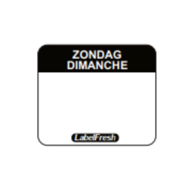 Etiquette de Traçabilité Label FreshEasy - Dimanche - 30 x 25 mm - Lot de 1000 - LabelFresh