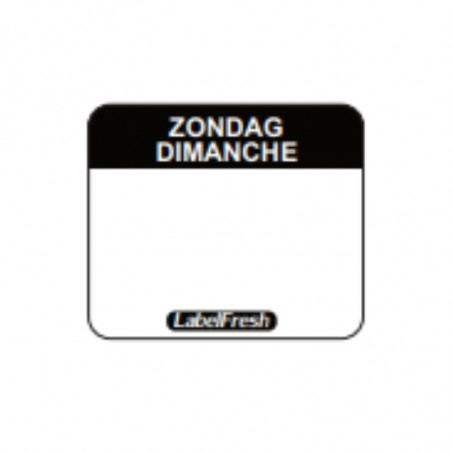 Etiquette de Traçabilité Label FreshEasy - Dimanche - 30 x 25 mm - Lot de 1000 - LabelFresh