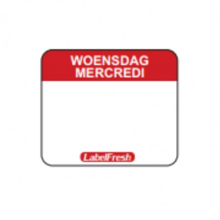 Etiquette de Traçabilité Label FreshEasy - Mercredi - 30 x 25 mm - Lot de 1000 - LabelFresh