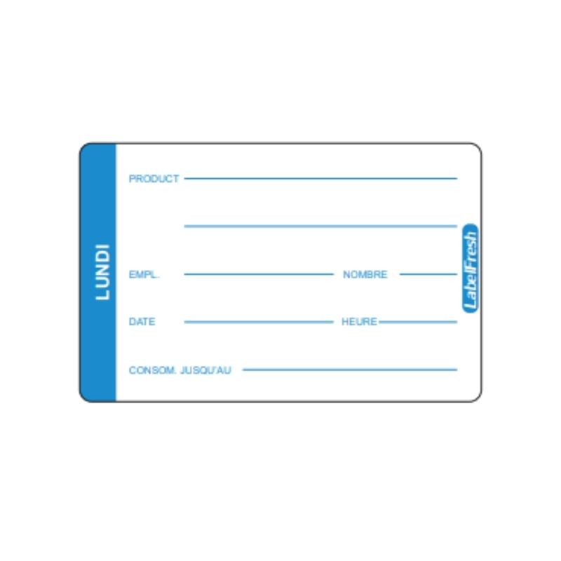 Traceability Label LabelFresh Pro - Monday - 70 x 45 mm - Pack of 500 - labelFresh