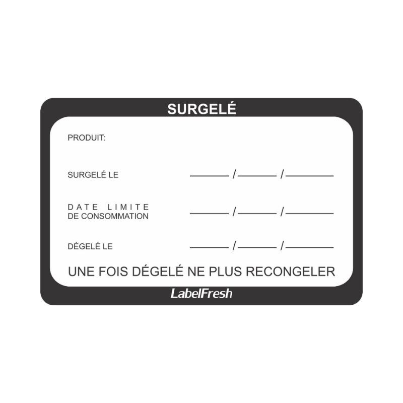 Etiquette de Traçabilité LabelFresh - Surgelé - 70 x 45 mm - Lot de 500 - LabelFresh