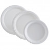 Runder Teller aus Bagasse - 230 x 20,6 mm - Packung mit 50