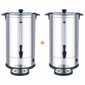 Pack von 2 professionellen Kaffeefiltermaschinen 14 L mit Permanentfilter - 100 Tassen - Dynasteel