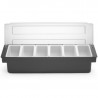 Ingredients Box - 6 Compartments in Black ABS - HENDI