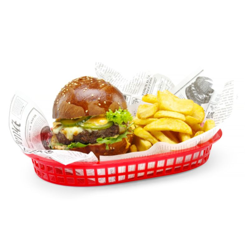 Servicekorb Fast-Food - Rot - 6er-Pack - Hendi