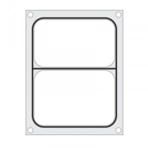 Dichtungsmatrix für manuelle Versiegelungsmaschine - 2 Fächer - Hendi
