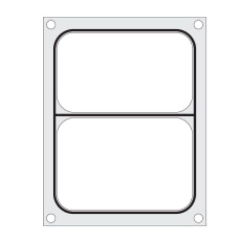 Dichtungsmatrix für manuelle Versiegelungsmaschine - 2 Fächer - Hendi