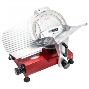 Professional Gravity Feed Red 300 mm Ham Slicer - Dynasteel