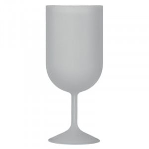 Verre à Pied Réutilisable en PP Givré 140 ml - Lot de 100