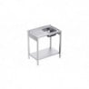 Tauchbecken 1 mit Regal und Abtropffläche links - L 1000 x T 500 mm - Aufbereitet