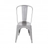 Metallic Grey Steel Chairs - Set of 4 - Bolero