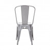 Metallic Grey Steel Chairs - Set of 4 - Bolero