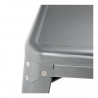 Square Table in Metallic Grey Steel - W 668 x D 668 mm - Bolero