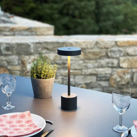 Touch Table Lamp Aluminum - Roby Rock - Lumisky