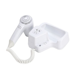 Wall-Mounted Hair Dryer 1100 W White — Hotel & Spa