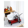 Schwerkraft-Schneidemaschine für Schinken Ø 220 mm 120 W Rot