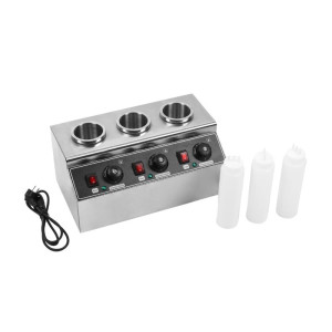 Chauffe Chocolat Triple Dynasteel: Bain-marie électrique professionnel pour sauce chocolat