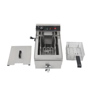 Professionelle Fritteuse 13 L 3000 W mit Ablass - Edelstahl