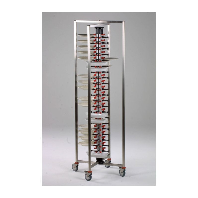 Folding Plate Rack Trolley - 60 Levels - CombiSteel