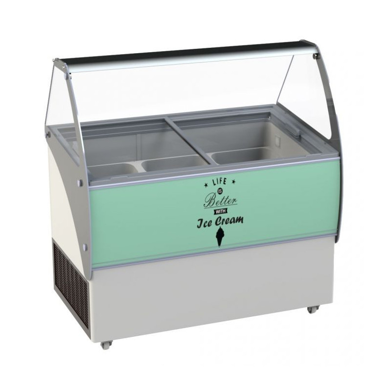 Eisvitrine - Statisch - 9 x 5 L - CombiSteel