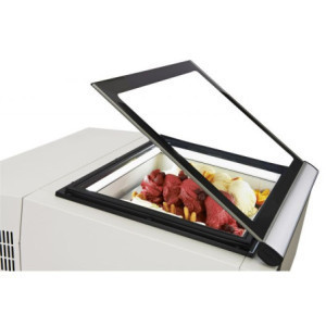 White Countertop Ice Cream Display - Static - 3 x 5 L - CombiSteel