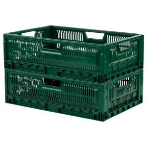 Caisse Pliable Empilable 600 x 400 - 36 L - Vert