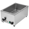 Bain-Marie Pro GN 1/1 20 L 1200 W Edelstahl mit Ablass